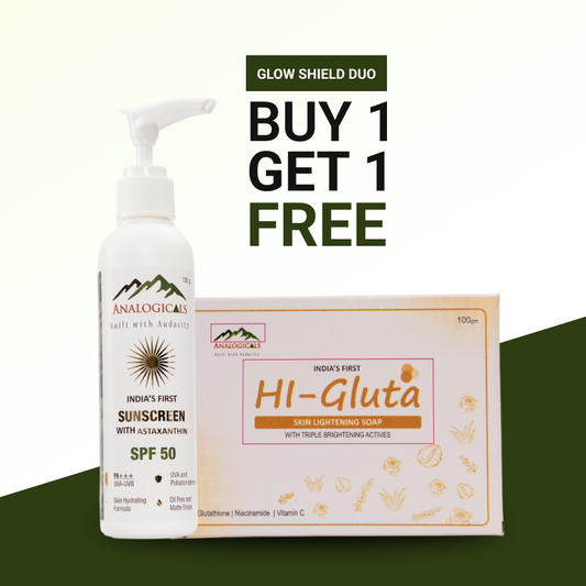 Glow Shield Duo – Sunscreen + Glutathione Soap