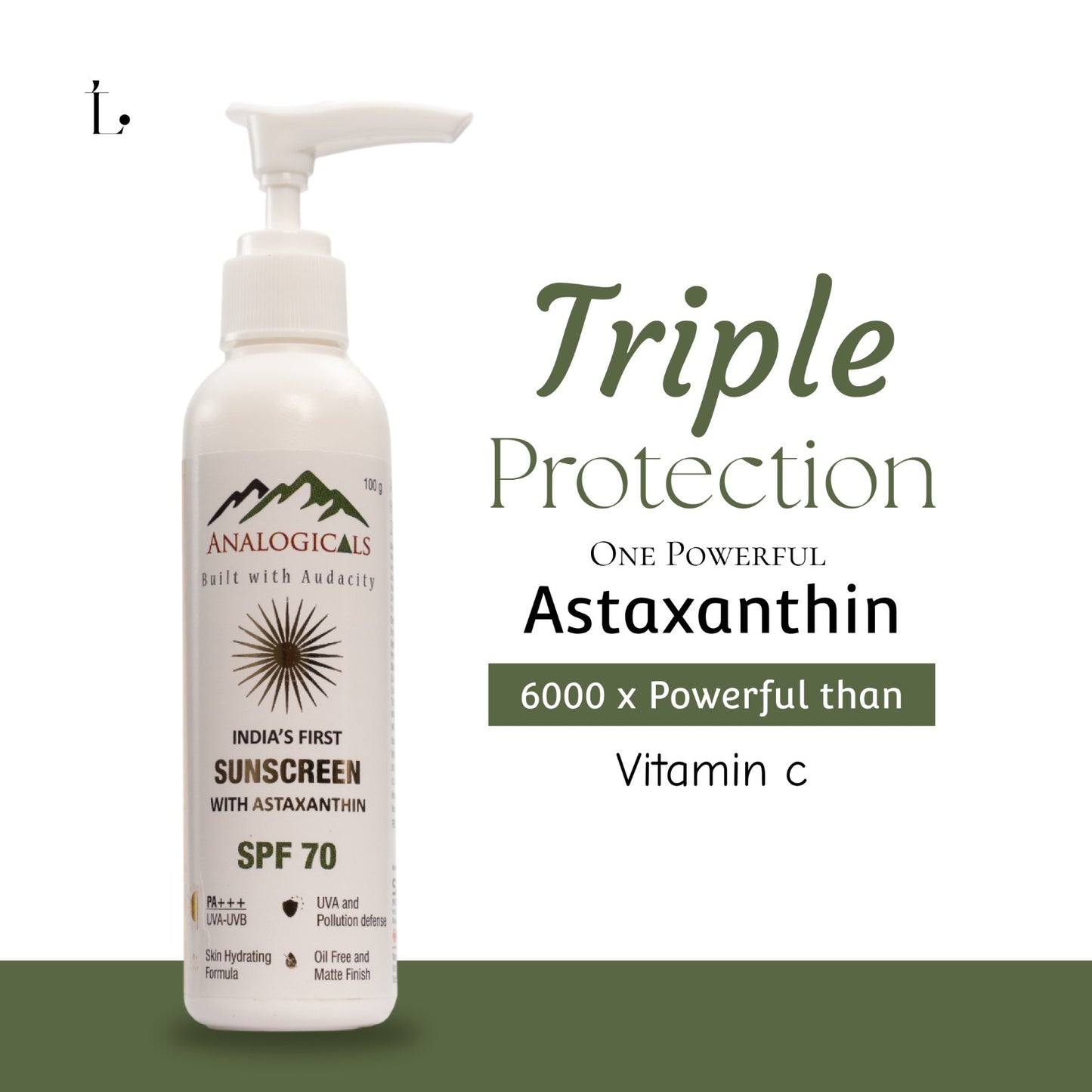 Astaxanthin Sunscreen SPF 50 / 70  with Antioxidant UV Defense