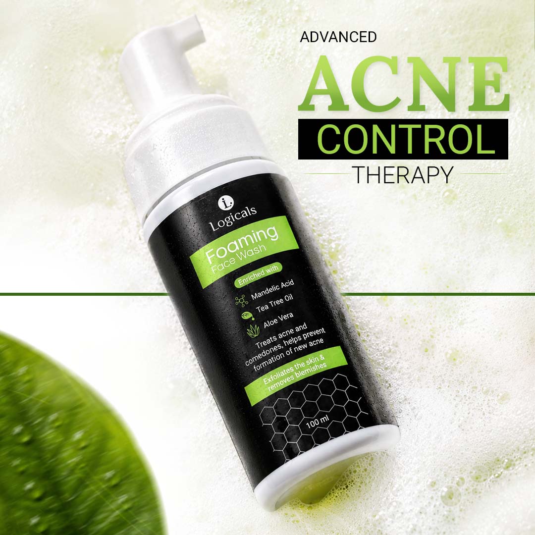 Foaming Face Wash for Oily & Acne-Prone Skin | Mandelic Acid, Tea Tree oil, Aloe vera