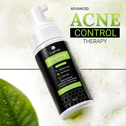 Foaming Face Wash for Oily & Acne-Prone Skin | Mandelic Acid, Tea Tree oil, Aloe vera
