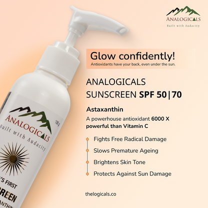 Astaxanthin Sunscreen SPF 50 / 70  with Antioxidant UV Defense