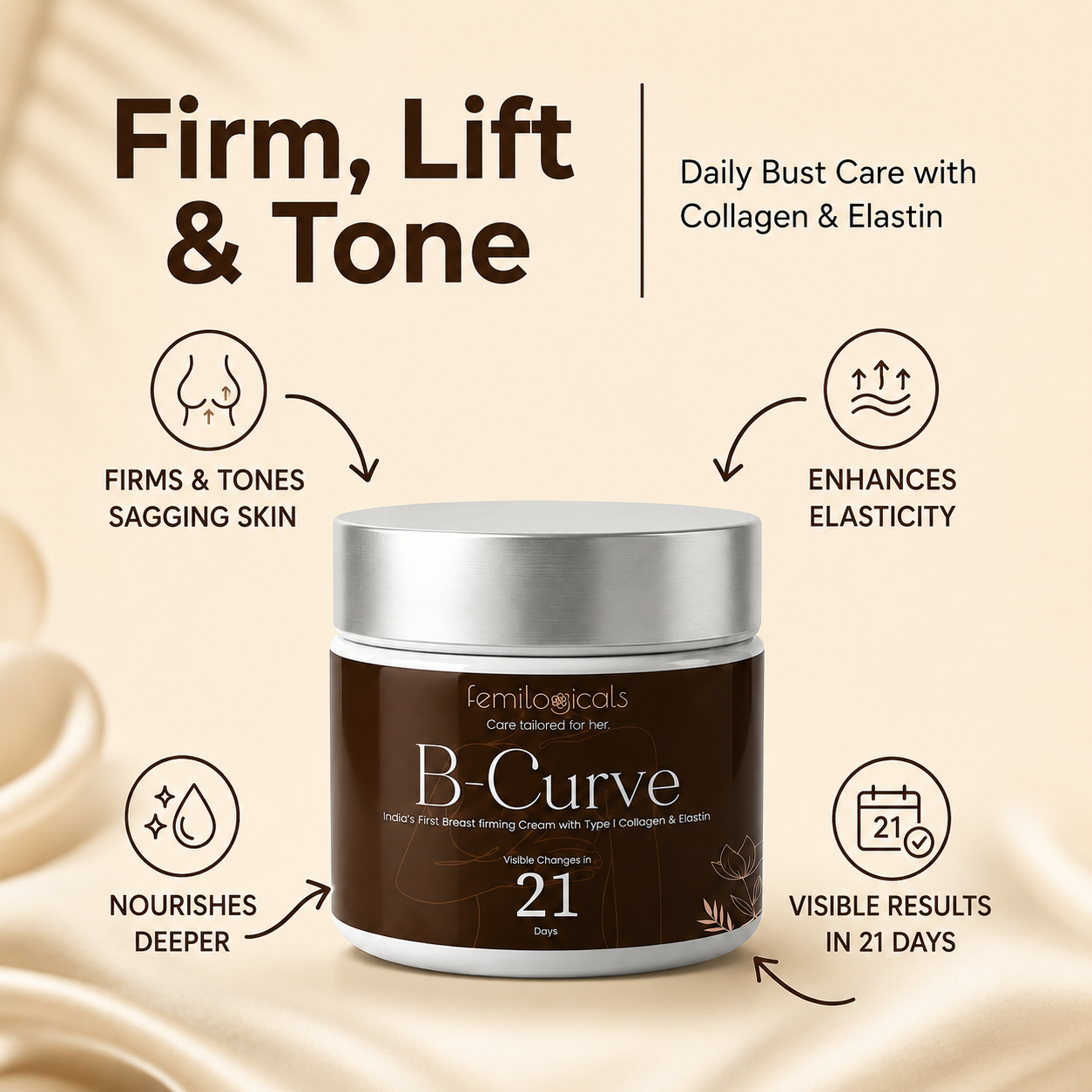 B-Curve Bust Firming Cream with Collagen & Elastin
