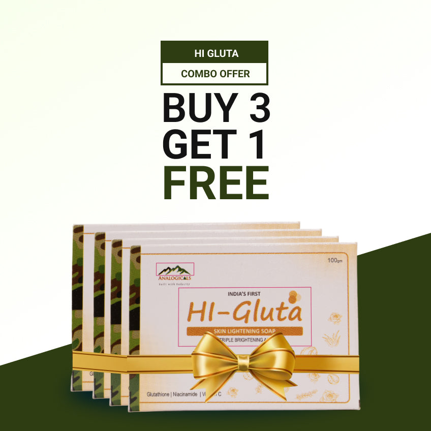 2% Glutathione Soap (3+1) pack with Niacinamide & Vitamin C –